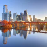Downtown Austin skyline at sunrise – a vibrant hub for businesses seeking expert web development services in Austin TX.