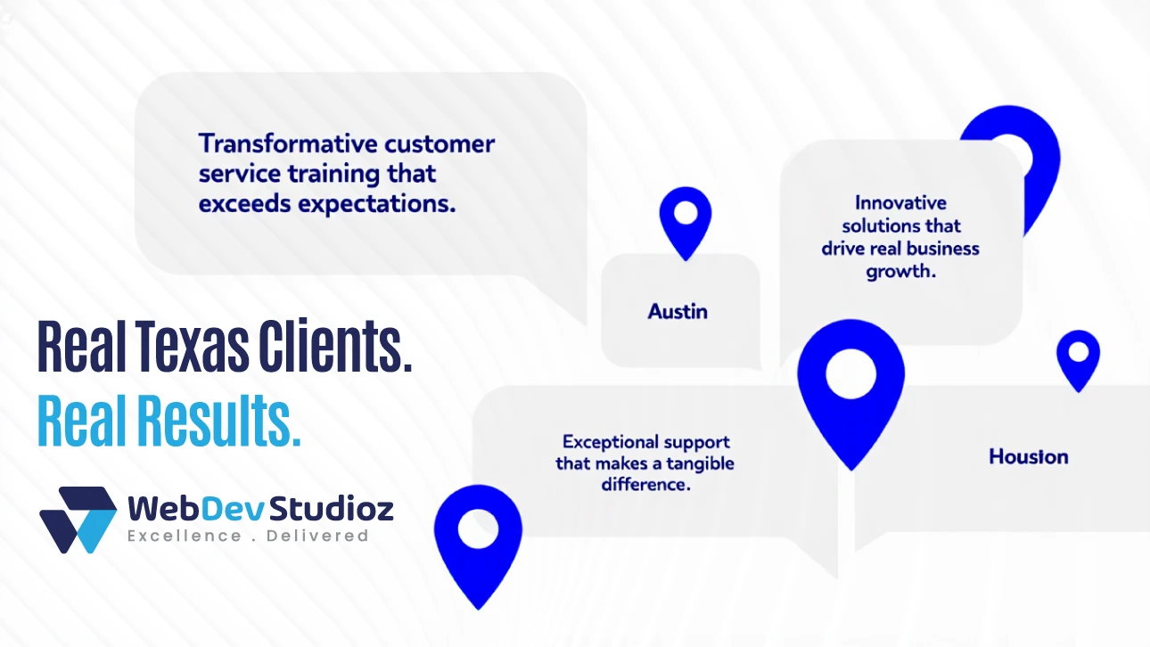 Serving Every Sector With Web Excellence – WebDev Studioz logo surrounded by icons for Tech Startups, Retail, Real Estate, and Healthcare.